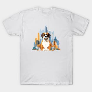 Saint-Bernard Dog Pet Animal Beauty Nature City Discovery T-Shirt